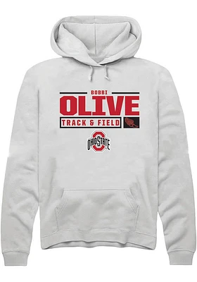 Bobbi Olive Rally Ohio State Buckeyes Mens NIL Stacked Box Long Sleeve Hoodie