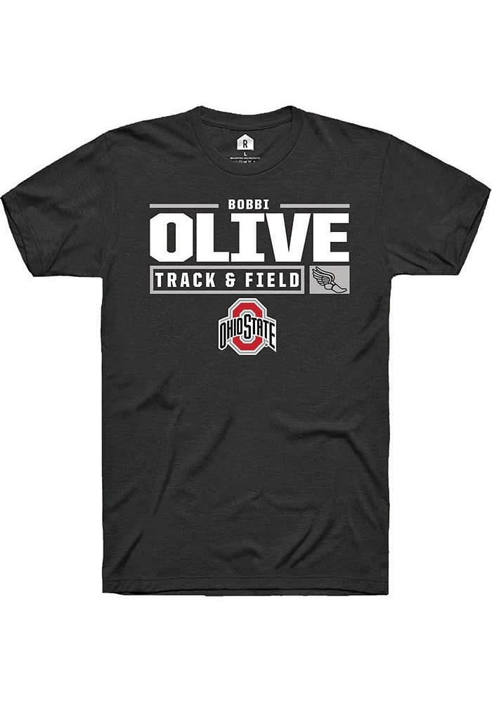 Bobbi Olive Ohio State Buckeyes Rally NIL Stacked Box Short Sleeve T Shirt