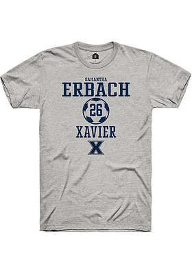 Samantha Erbach  Xavier Musketeers Ash Rally NIL Sport Icon Short Sleeve T Shirt