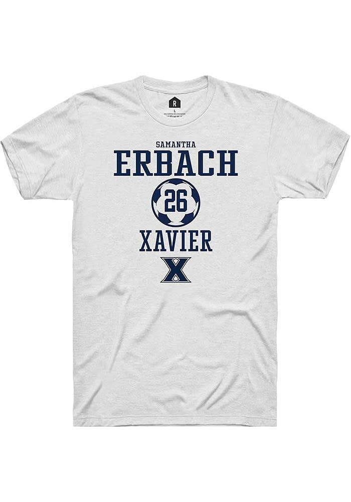 Samantha Erbach  Xavier Musketeers White Rally NIL Sport Icon Short Sleeve T Shirt