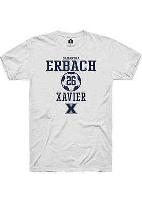 Samantha Erbach  Xavier Musketeers White Rally NIL Sport Icon Short Sleeve T Shirt