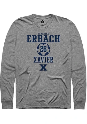 Samantha Erbach  Xavier Musketeers Graphite Rally NIL Sport Icon Long Sleeve T Shirt