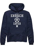 Samantha Erbach  Rally Xavier Musketeers Mens Navy Blue NIL Sport Icon Long Sleeve Hoodie