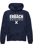 Samantha Erbach  Rally Xavier Musketeers Mens Navy Blue NIL Stacked Box Long Sleeve Hoodie