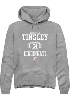 Dartanyan Tinsley  Rally Cincinnati Bearcats Mens Graphite NIL Sport Icon Long Sleeve Hoodie