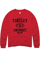 Dartanyan Tinsley  Rally Cincinnati Bearcats Mens Red NIL Sport Icon Long Sleeve Crew Sweatshirt