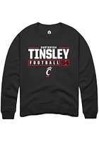 Dartanyan Tinsley Rally Cincinnati Bearcats Mens NIL Stacked Box Long Sleeve Crew Sweatsh