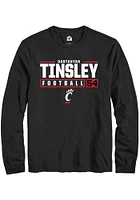 Dartanyan Tinsley Cincinnati Bearcats Rally NIL Stacked Box Long Sleeve T Shirt