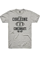 Dontay Corleone  Cincinnati Bearcats Ash Rally NIL Sport Icon Short Sleeve T Shirt