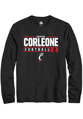 Dontay Corleone Cincinnati Bearcats Rally NIL Stacked Box Long Sleeve T Shirt