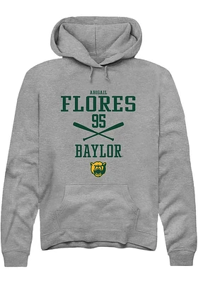 Abigail Flores  Rally Baylor Bears Mens Graphite NIL Sport Icon Long Sleeve Hoodie