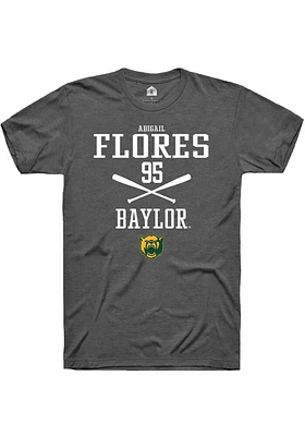 Abigail Flores  Baylor Bears Dark Grey Rally NIL Sport Icon Short Sleeve T Shirt