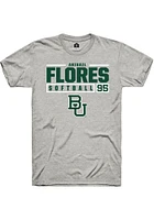 Abigail Flores  Baylor Bears Ash Rally NIL Stacked Box Short Sleeve T Shirt