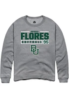 Abigail Flores  Rally Baylor Bears Mens Graphite NIL Stacked Box Long Sleeve Crew Sweatshirt