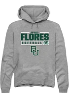 Abigail Flores  Rally Baylor Bears Mens Graphite NIL Stacked Box Long Sleeve Hoodie