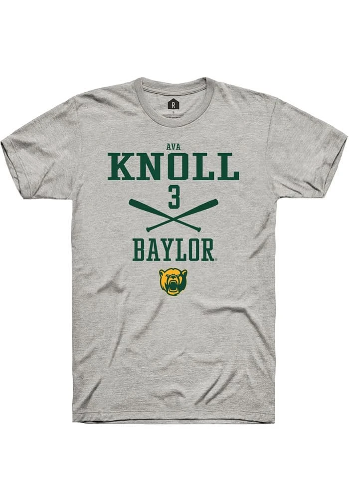Ava Knoll Baylor Bears Ash Rally NIL Sport Icon Short Sleeve T Shirt