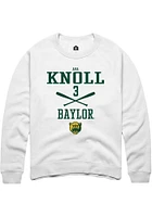 Ava Knoll  Rally Baylor Bears Mens White NIL Sport Icon Long Sleeve Crew Sweatshirt