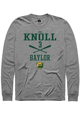 Ava Knoll  Baylor Bears Graphite Rally NIL Sport Icon Long Sleeve T Shirt