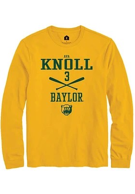 Ava Knoll  Baylor Bears Gold Rally NIL Sport Icon Long Sleeve T Shirt