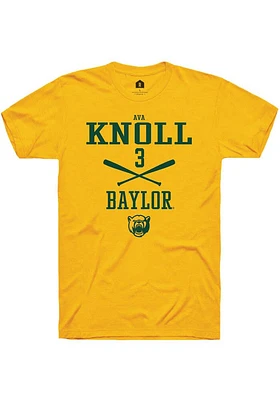 Ava Knoll  Baylor Bears Gold Rally NIL Sport Icon Short Sleeve T Shirt