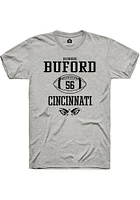 Deondre Buford  Cincinnati Bearcats Ash Rally NIL Sport Icon Short Sleeve T Shirt