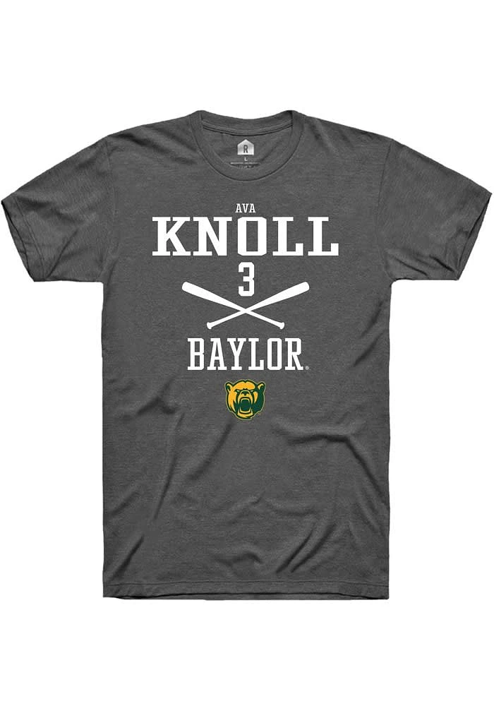 Ava Knoll Baylor Bears Dark Grey Rally NIL Sport Icon Short Sleeve T Shirt
