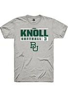 Ava Knoll  Baylor Bears Ash Rally NIL Stacked Box Short Sleeve T Shirt