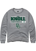 Ava Knoll  Rally Baylor Bears Mens Graphite NIL Stacked Box Long Sleeve Crew Sweatshirt
