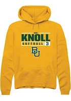 Ava Knoll  Rally Baylor Bears Mens Gold NIL Stacked Box Long Sleeve Hoodie