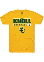 Ava Knoll  Baylor Bears Gold Rally NIL Stacked Box Short Sleeve T Shirt