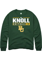 Ava Knoll  Rally Baylor Bears Mens Green NIL Stacked Box Long Sleeve Crew Sweatshirt