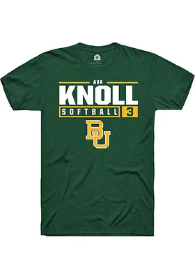 Ava Knoll  Baylor Bears Green Rally NIL Stacked Box Short Sleeve T Shirt
