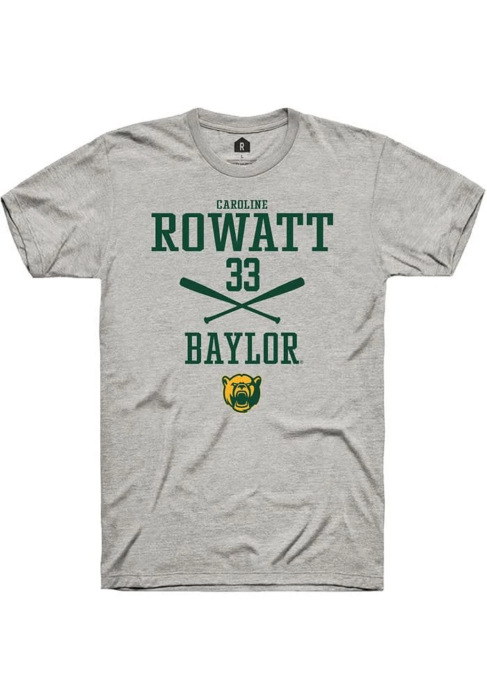 Caroline Rowatt Baylor Bears Ash Rally NIL Sport Icon Short Sleeve T Shirt
