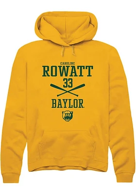 Caroline Rowatt  Rally Baylor Bears Mens Gold NIL Sport Icon Long Sleeve Hoodie