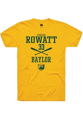 Caroline Rowatt  Baylor Bears Gold Rally NIL Sport Icon Short Sleeve T Shirt
