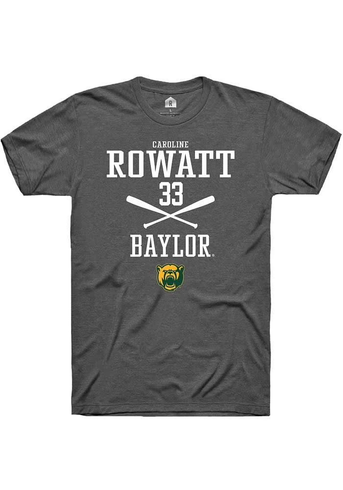 Caroline Rowatt Baylor Bears Dark Grey Rally NIL Sport Icon Short Sleeve T Shirt