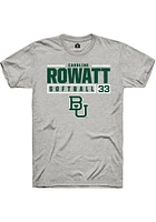 Caroline Rowatt  Baylor Bears Ash Rally NIL Stacked Box Short Sleeve T Shirt