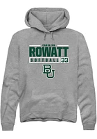 Caroline Rowatt  Rally Baylor Bears Mens Graphite NIL Stacked Box Long Sleeve Hoodie