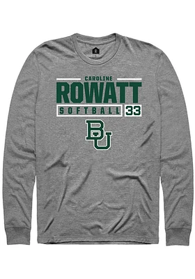 Caroline Rowatt  Baylor Bears Graphite Rally NIL Stacked Box Long Sleeve T Shirt