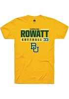 Caroline Rowatt  Baylor Bears Gold Rally NIL Stacked Box Short Sleeve T Shirt