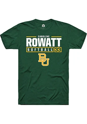 Caroline Rowatt  Baylor Bears Green Rally NIL Stacked Box Short Sleeve T Shirt