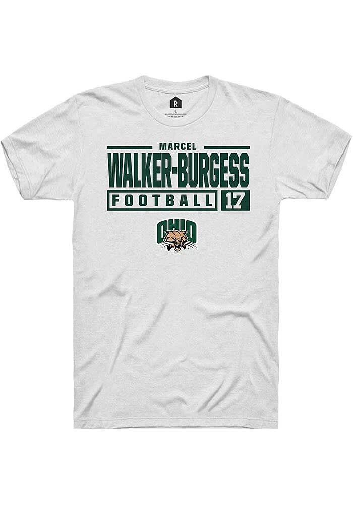 Marcel Walker-Burgess Ohio Bobcats Rally NIL Stacked Box Short Sleeve T Shirt
