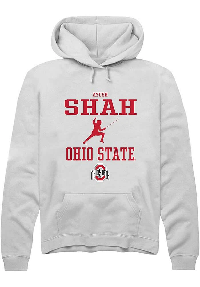 Ayush Shah Rally Ohio State Buckeyes Mens NIL Sport Icon Long Sleeve Hoodie