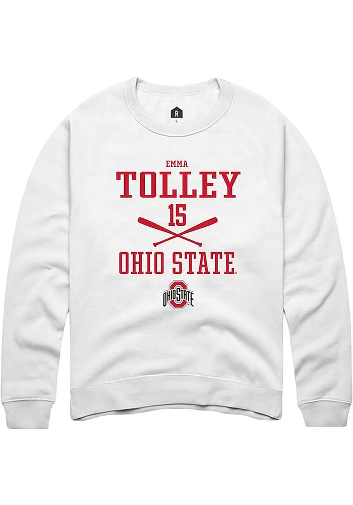 Emma Tolley Rally Ohio State Buckeyes Mens NIL Sport Icon Long Sleeve Crew Sweatshirt
