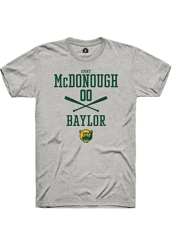 Emry McDonough Baylor Bears Ash Rally NIL Sport Icon Short Sleeve T Shirt
