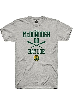 Emry McDonough  Baylor Bears Ash Rally NIL Sport Icon Short Sleeve T Shirt