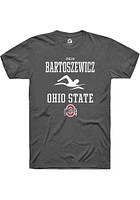 Julia Bartoszewicz  Ohio State Buckeyes Dark Grey Rally NIL Sport Icon Short Sleeve T Shirt