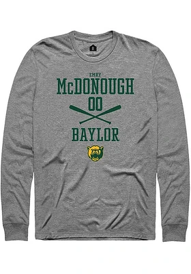 Emry McDonough  Baylor Bears Graphite Rally NIL Sport Icon Long Sleeve T Shirt