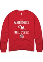 Julia Bartoszewicz  Rally Ohio State Buckeyes Mens Red NIL Sport Icon Long Sleeve Crew Sweatshirt