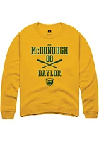 Emry McDonough  Rally Baylor Bears Mens Gold NIL Sport Icon Long Sleeve Crew Sweatshirt